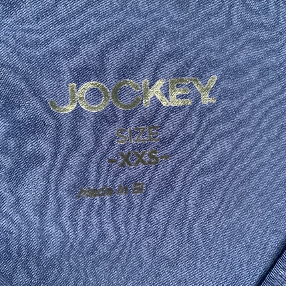 NWT JOCKEY Tone on Tone Mock Wrap Navy Scrub Top - Picture 5 of 8